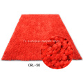 couleur unie de 100 % polyester filé épais tapis